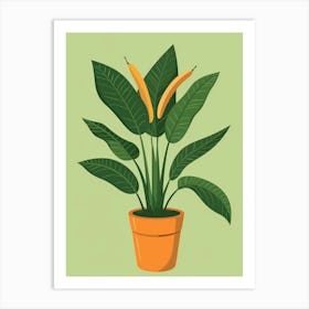 Banana Plant In A Pot 6 Art Print