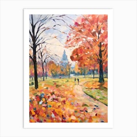 Autumn City Park Painting Regents Park London 4 Art Print