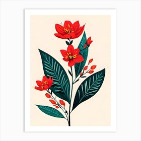 Red Flowers 2 Art Print