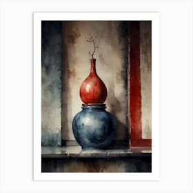 Vase With A Flower Art Print