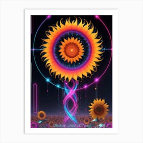Sunflower Power Source Art Print