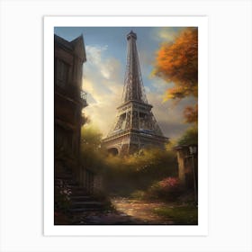 Eiffel Tower Paris France Dominic Davison Style 17 Art Print