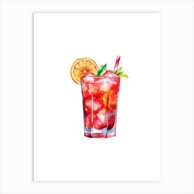 Cocktail Illustration 1 Art Print