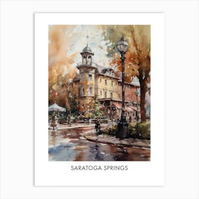 Saratoga Springs Watercolor 3travel Poster Art Print