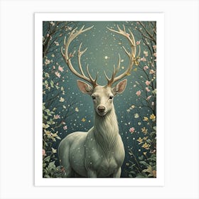 Deer In The Forest no1 Art Print