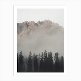 Forest Below Mountain Art Print