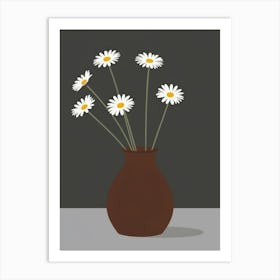 Daisies In A Vase 3 Art Print