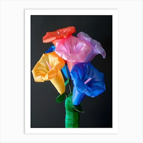 Bright Inflatable Flowers Morning Glory 4 Art Print