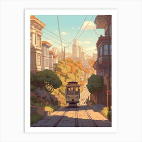Springtime San Francisco Studio Ghibli Style 3 Art Print