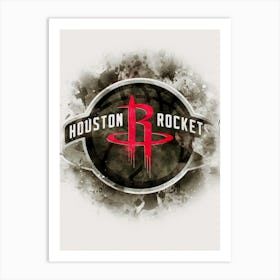 Houston Rockets Paint Art Print