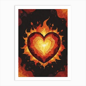 Heart Of Fire 22 Art Print