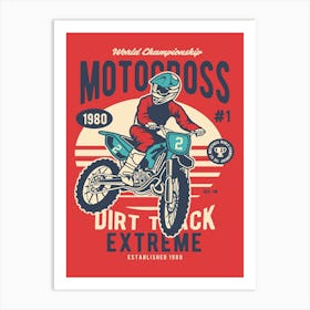 Motocross Extreme Dirt Track 1 Art Print