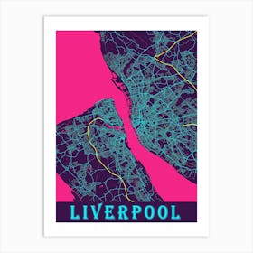 Liverpool Map Poster 1 Art Print