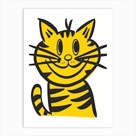 Yellow Tiger Art Print