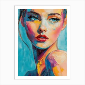 Woman With Blue Eyes 1 Art Print