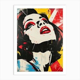 Lady In Red Pop Art Art Print