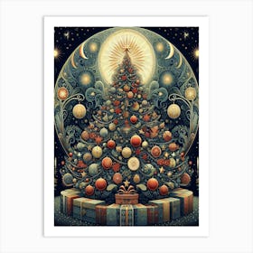 Christmas Tree 1 Style William Morris1 Art Print