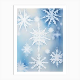Ice, Snowflakes, Rothko Neutral 2 Art Print