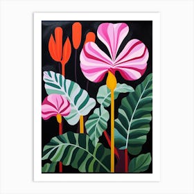 Cyclamen 2 Hilma Af Klint Inspired Flower Illustration Art Print