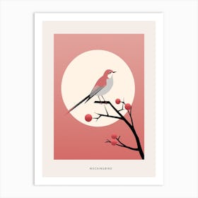 Minimalist Mockingbird 1 Bird Poster Art Print