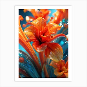 Glass Flower Art Print