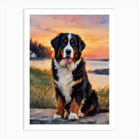 Bernese Mountain Art Print