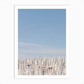 Snow Landscape On A Sunny Day Art Print