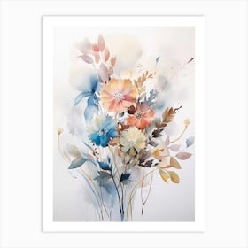 Watercolor Flower bouquet Art Print