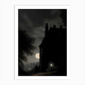 Dark Gothic Moonlight Art Print