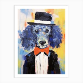 Poodle In A Suit Painting Art Print