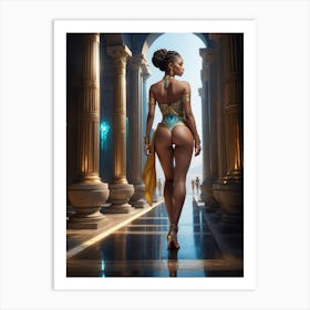 Beautiful And Sexy African American Princess 8 Art Print