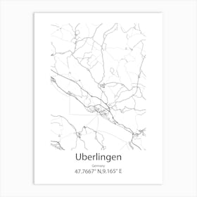 Uberlingen,Germany Minimalist Map Art Print