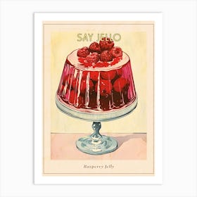 Rasperry Jelly Retro Illustration Poster Art Print