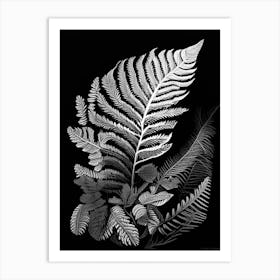 Rock Cap Fern Linocut Art Print