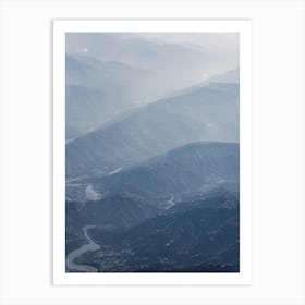 Aerial View Of Mountains Art Print