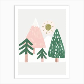 Snowy Trees Art Print