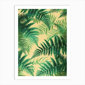 Pattern Poster Soft Shield Fern 4 Art Print