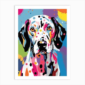 Paint Splash Dalmation 2 Art Print