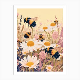 Andrena Bee Storybook Illustration 21 Art Print