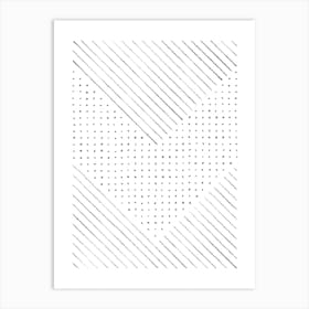 Minimalist white Pattern Art Print