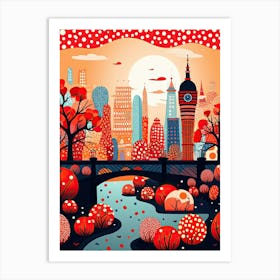 London, Illustration In The Style Of Pop Art 4 Art Print