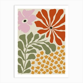 Mid-century blossom Art Print