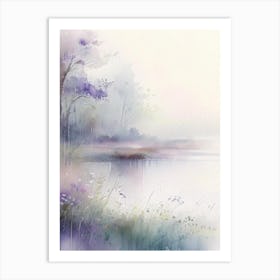 Rain Water Landscapes Waterscape Gouache 1 Art Print