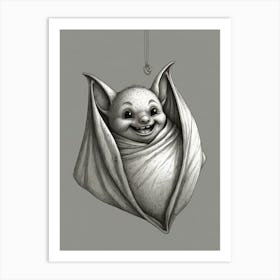 Bat On A String Art Print