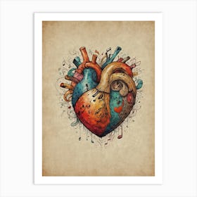 Heart Of Music 3 Art Print