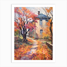 Autumn Gardens Painting Dumbarton Oaks Usa 1 Art Print