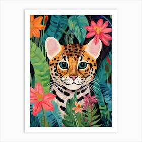 Leopard In The Jungle 21 Art Print