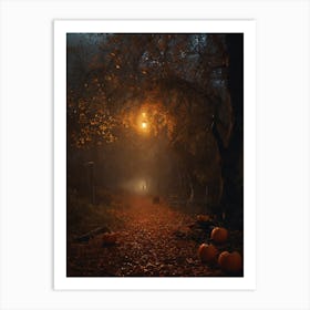 Halloween Night In The Woods Art Print