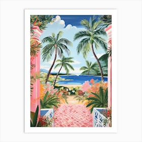 Palm Beach, Aruba, Matisse And Rousseau Style 2 Art Print