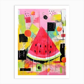 Neo-Expressionist Watermelon Fantasy Art Print